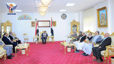 رئيس مجلس النواب يلتقي ممثل حركة حماس في اليمن