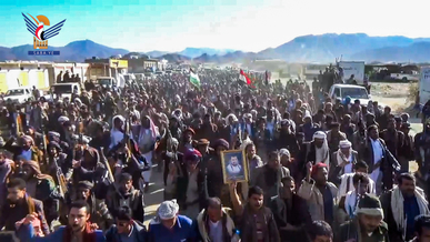 محافظة مأرب تشهد أربع مسيرات حاشدة بعنوان “اليمن وفلسطين خندق واحد”