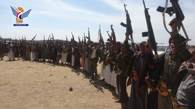 لقاء بالحداء في ذمار تنديداً بالعدوان الأمريكي البريطاني على اليمن والصهيوني على غزة