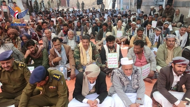 وقفات في محافظة ذمار تنديداً بالعدوان الأمريكي البريطاني