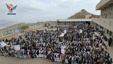 حجة: مسيرات حاشدة ووقفات جماهيرية تحت شعار “ثابتون في الموقف.. مع غزة حتى النصر”