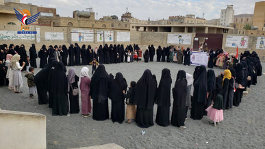 الهيئة النسائية في عمران تنظم فعاليات تضامنا مع الشعب الفلسطيني 