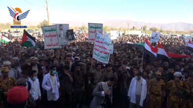 محافظة مأرب تشهد خمس مسيرات حاشدة تحت شعار “مسارنا مع غزة .. قدما حتى النصر”