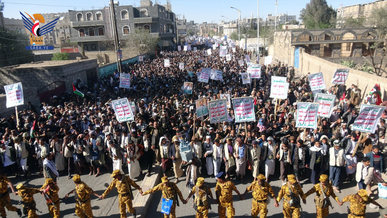 مسيرة جماهيرية في ذمار تأكيداً على مواصلة التضامن مع الشعب الفلسطيني