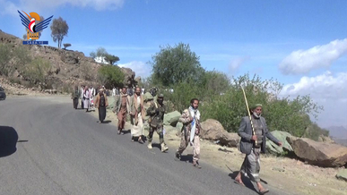 مسير لخريجي الدفعة الثالثة من دورات “طوفان الأقصى” بالحيمة الداخلية بصنعاء