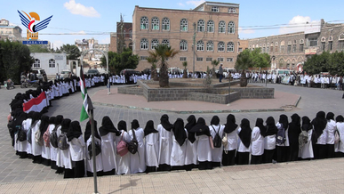 وقفات احتجاجية في محافظة ذمار تنديدا باستمرار المجازر الصهيونية