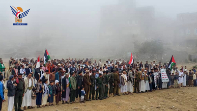 مسيرات جماهيرية ووقفات احتجاجية بالمحويت تضامناً مع فلسطين ونصرة لغزة