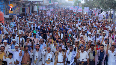 أبناء الحديدة يحتشدون في تسع ساحات في مسيرات “رمضان اليمن طوفان ينتصر لغزة”