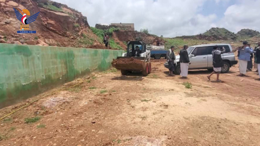 تفقد أعمال التجهيزات بساحة الرسول الأعظم بمركز محافظة المحويت