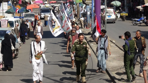 إب.. مسير الشعبي لقوات التعبئة في مديرية المشنة 