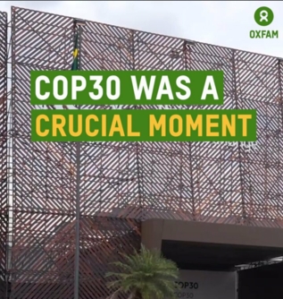 "أوكسفام"بعد إنتهاء مؤتمر المناخ: العالم بعيد عن المسار الصحيح للحد من الاحتباس الحراري