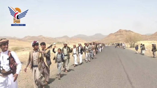 صنعاء.. مسير ووقفة وتطبيق قتالي بمديرية جحانة 