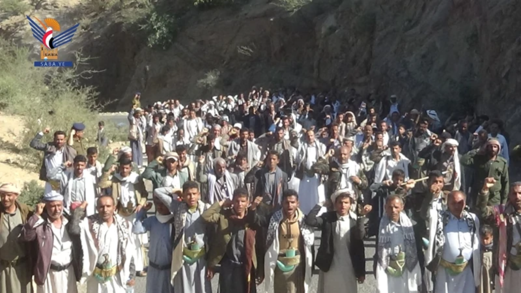 مسيرات جماهيرية في حجة تحت شعار" التحرير خيارنا والمحتل إلى زوال"