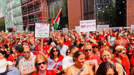 عشرات الآلاف يتظاهرون في بلجيكا تضامنا مع فلسطين