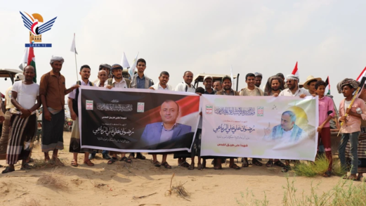 تدشين مشروع زراعة الكثبان الرملية والأراضي الصالبة في مديرية المنيرة بالحديدة