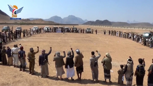 وقفة في مديرية صرواح بمأرب إحتفاء بالعيد الـ11 لثورة 21 سبتمبر