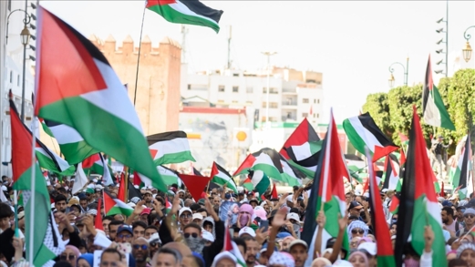 آلاف المغاربة يتظاهرون دعما لغزة بشعار "جراح أمتنا دوافع وحدتنا"