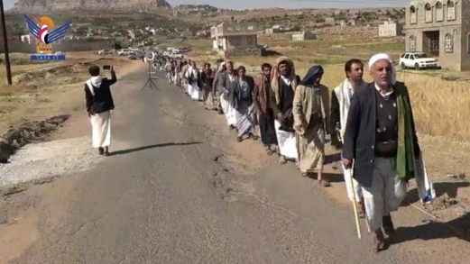 مسيرات راجلة لخريجي دورات " طوفان الأقصى" بعمران