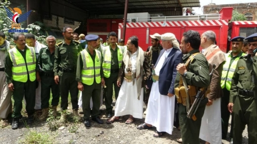  محافظ إب يطلع على العمل بفرعي الدفاع المدني والأدلة الجنائية