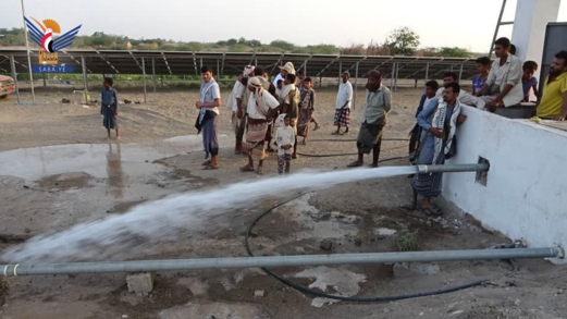 افتتاح مشروع شبكة مياه الميتنة والقرى المجاورة بمديرية التحيتا