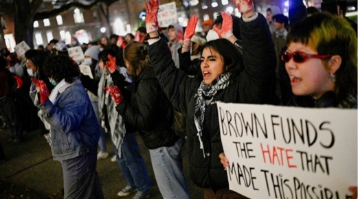 طلاب جامعة "براون" الاميركية يُنهون اعتصامهم بعد اتفاق على اجراء تصويت على سحب الاستثمارات من "إسرائيل"