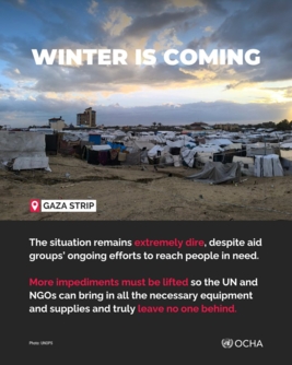 "أوتشا": 18 الف أسرة تضررت من الأمطار في غزة والآلاف فقدوا ملاجئهم