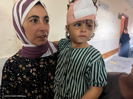 "يونيسف": فقدان طفلة بصرها في غزة يبرز الحاجة الماسة لوقف النار وتقديم المساعدات