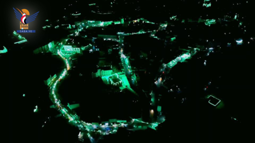 مسيرات ضوئية في المحويت بذكرى المولد النبوي