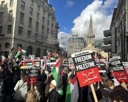 مظاهرة أمام الأمم المتحدة بنيويورك تنديدا بعدوان الاحتلال ومطالبة بإيقاف "الابادة الجماعية"