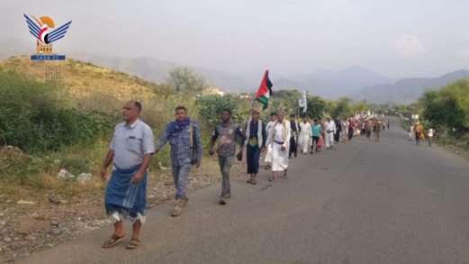 مسير لخريجي دورات "طوفان الأقصى" بمديرية الخبت في المحويت