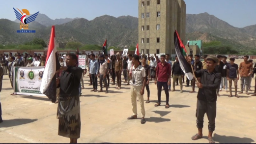 لحج .. عرض لقوات التعبئة بالقبيطة احتفاءً بثورة 21 سبتمبر وتضامناً مع فلسطين