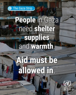 "أونروا” تشدد على ضرورة توفير المأوى والدفء لسكان غزة مع اقتراب الشتاء