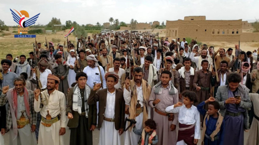 أبناء الجوف يحتشدون في 47 مسيرة تأكيدا على الثبات مع غزة والاستعداد لمواجهة العدو