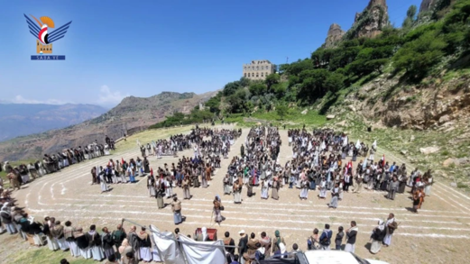 حجة.. عرض لقوات التعبئة في كحلان عفار بمناسبة العيد 11 لثورة 21 سبتمبر