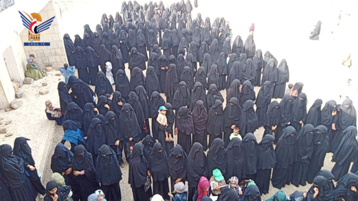 وقفتان للهيئة النسائية بمديرية المفتاح في حجة بذكرى مجزرة تنومة وتضامناً مع فلسطين