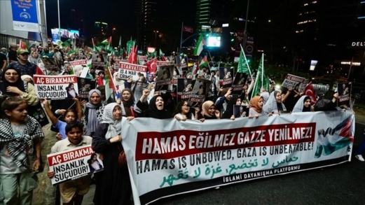 مسيرة بإسطنبول ضد الإبادة الإسرائيلية والتجويع بغزة