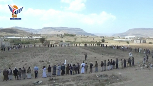 مسير ووقفة حاشدة في سنحان تأكيدًا على الجهوزية وموصلة التعبئة