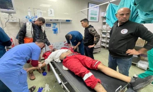 الهلال الاحمر الفلسطيني : العدو الصهيوني استهدف المستشفى الوحيد بالجنوب