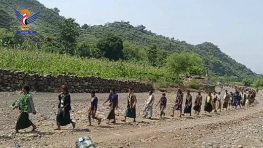 مسير راجل ووقفة تضامنية مع غزة بالحيمة الداخلية في محافظة صنعاء