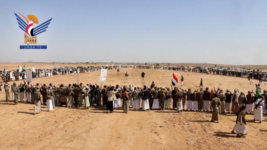 وقفة مسلحة لقبائل كتاف والبقع في صعدة إعلاناً للنفير العام لإنهاء العدوان والحصار