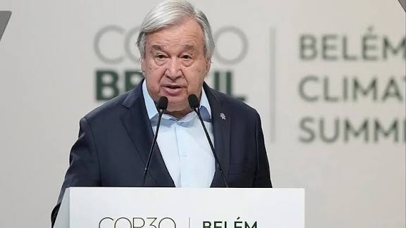 غوتيريش : ممتن للغاية لما يقوم به المجتمعون في قمة المناخ "كوب 30" 
