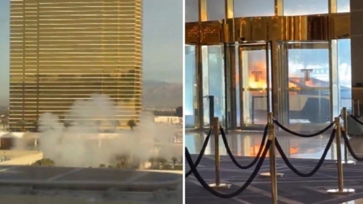 انفجار سيارة "تسلا سايبرترك" أمام فندق ترامب الفاخر في لاس فيغاس