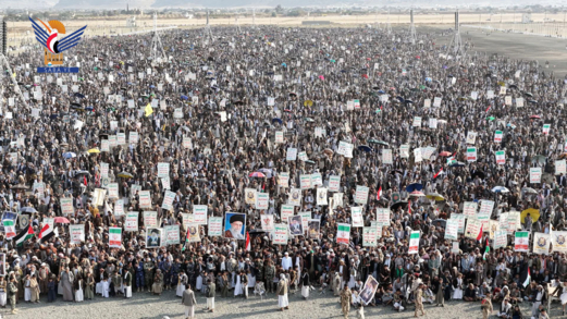 مسيرات حاشدة بصعدة تضامناً مع الشعب الإيراني