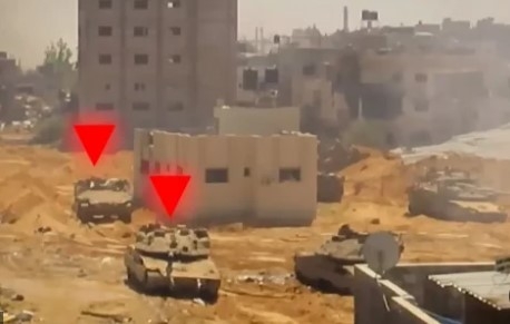 "القسام" تستهدف دبابتي "ميركفاه" صهيونيتين في مدينة جباليا