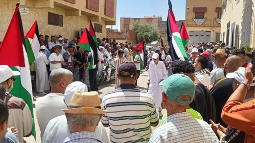 تظاهرات في المغرب تطالب بإدخال المساعدات لغزة ووقف الإبادة والتجويع الصهيوني