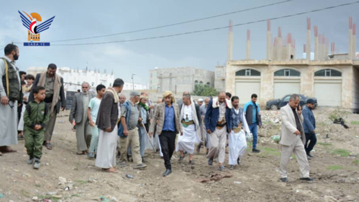 تفقد الأضرار الناتجة عن سيول الأمطار بمديرية صنعاء الجديدة