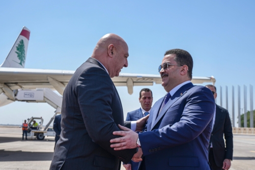  رئيس الوزراء العراقي يستقبل الرئيس اللبناني جوزيف عون في بغداد