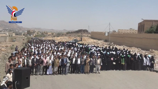 جامعة البيضاء تشهد مسيرة حاشدة تأكيدا على الثبات مع غزة