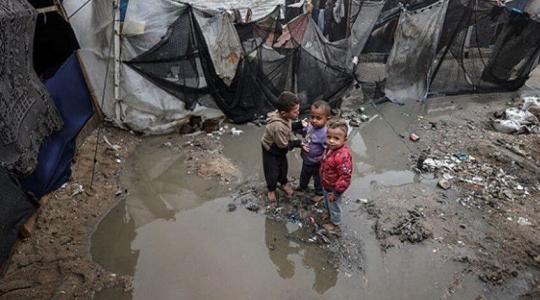 بلدية غزة: خيام النازحين تحولت إلى مصب لسيول الأمطار
