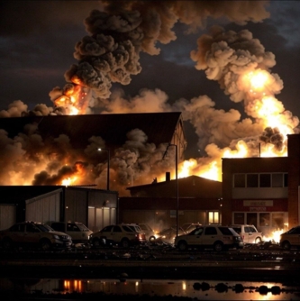 انفجار ضخم في مدينة سويندون البريطانية والشرطة تقوم بإخلاء السكان